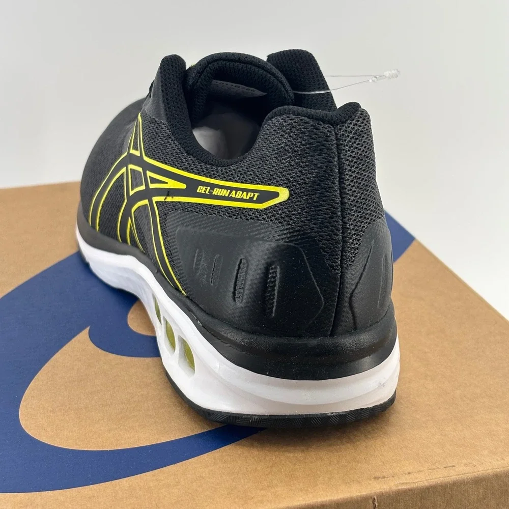 ASICS Gel-Run Adapt Men 9.5 Black Bright Yellow 1011B786-002 Running Sneakers